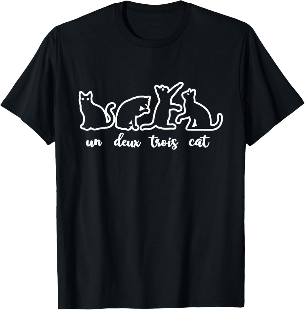 Un Deux Trois Cat, Cute & Funny Kittens, Gift For Cat Lovers T-Shirt