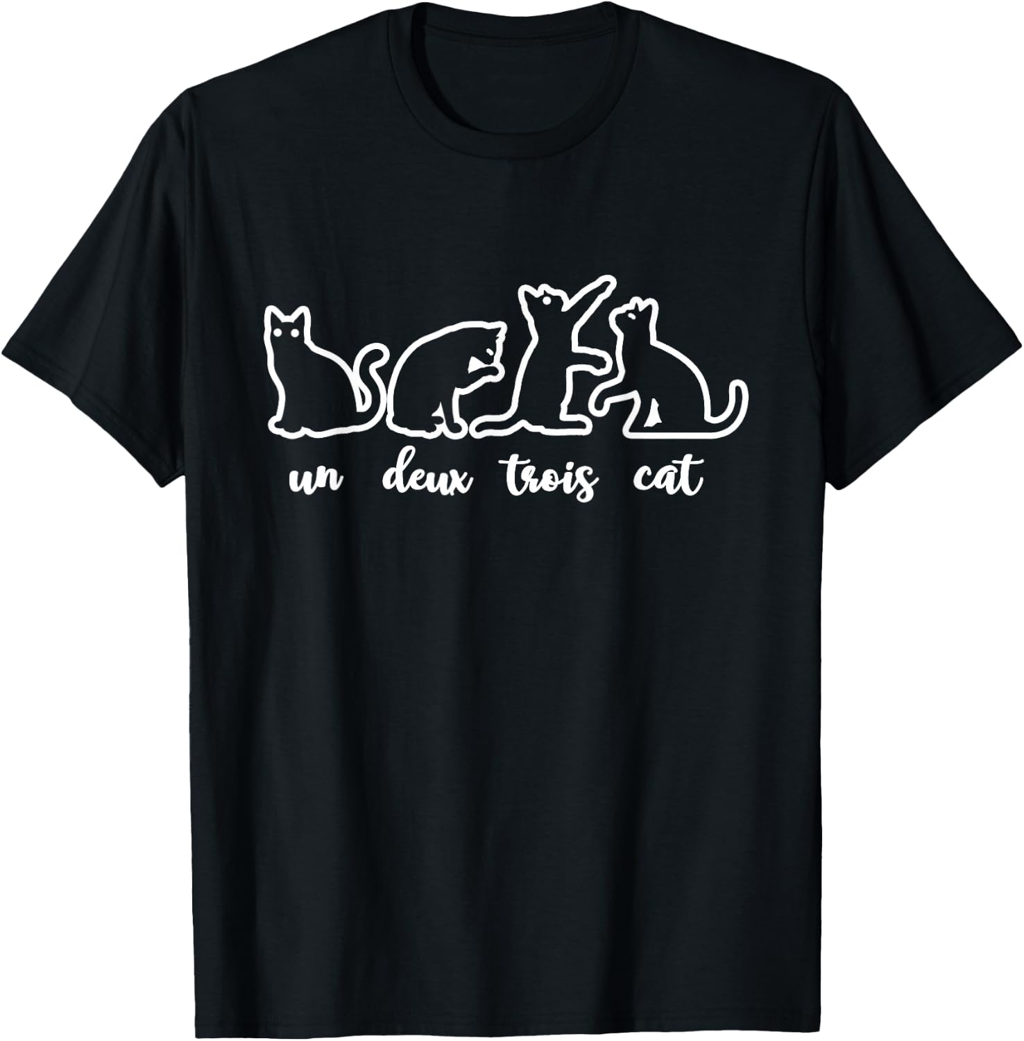 Un Deux Trois Cat, Cute & Funny Kittens, Gift For Cat Lovers T-Shirt