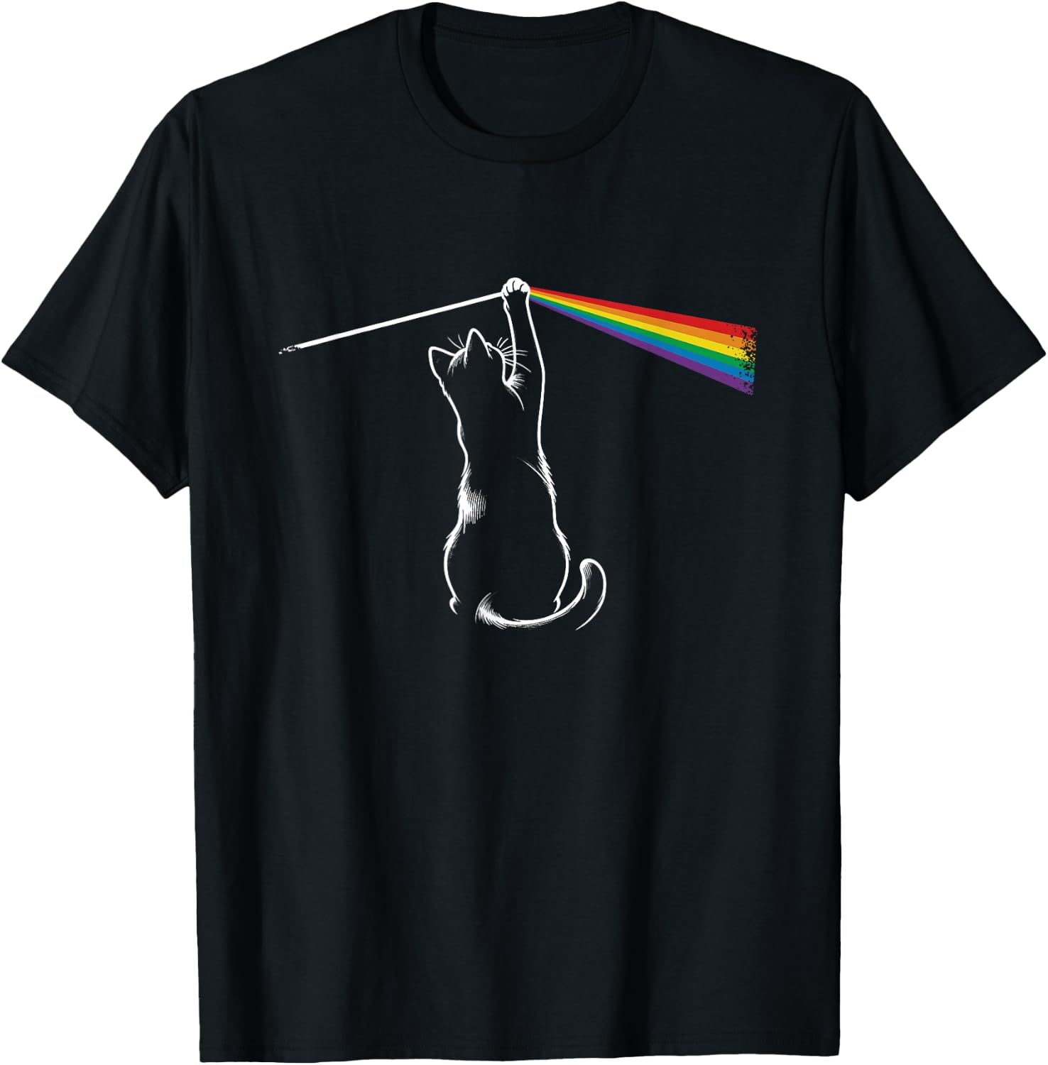 Playing with Light Cat Gift Men Kids Women Funny Cat T-Shirt