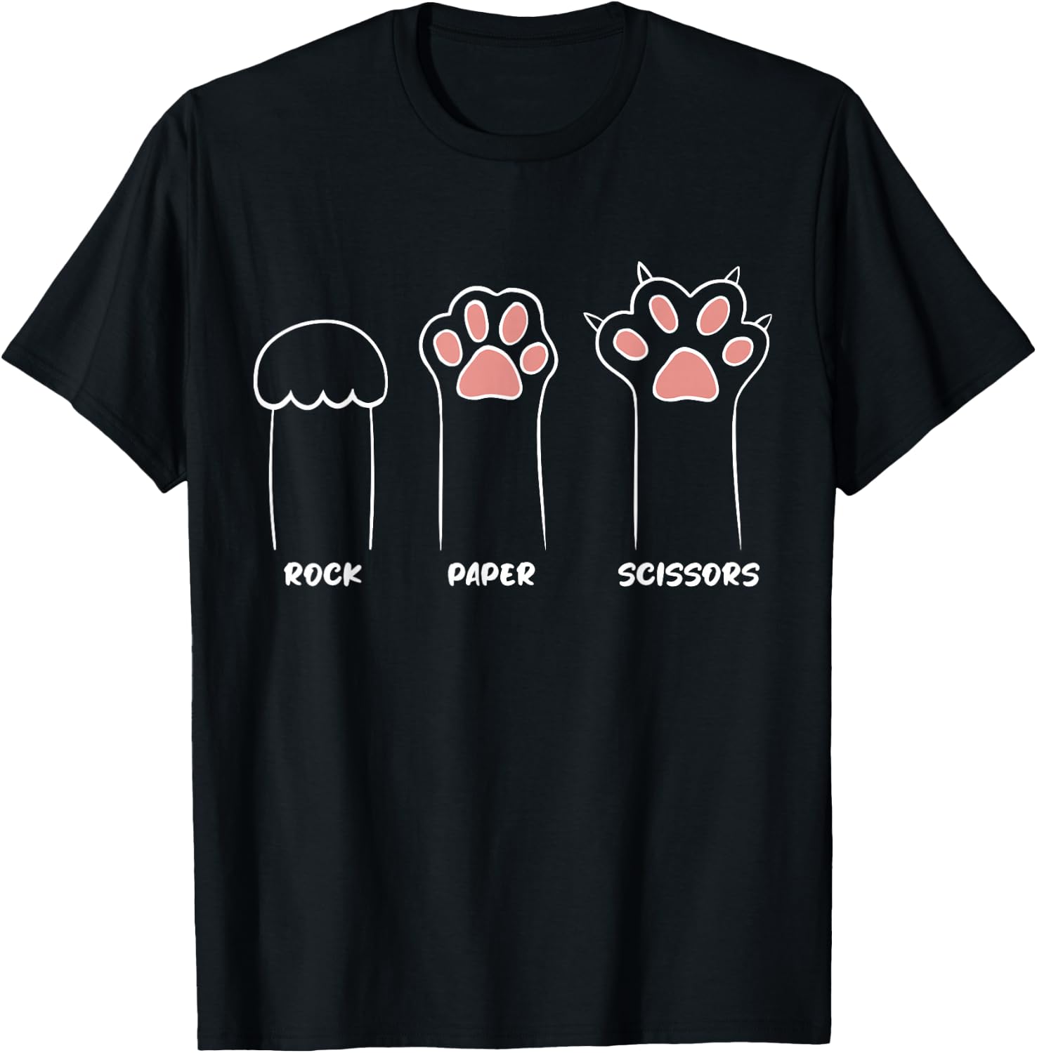Scissors Stone Paper Cat Cat Lovers Cat Funny Cats T-Shirt